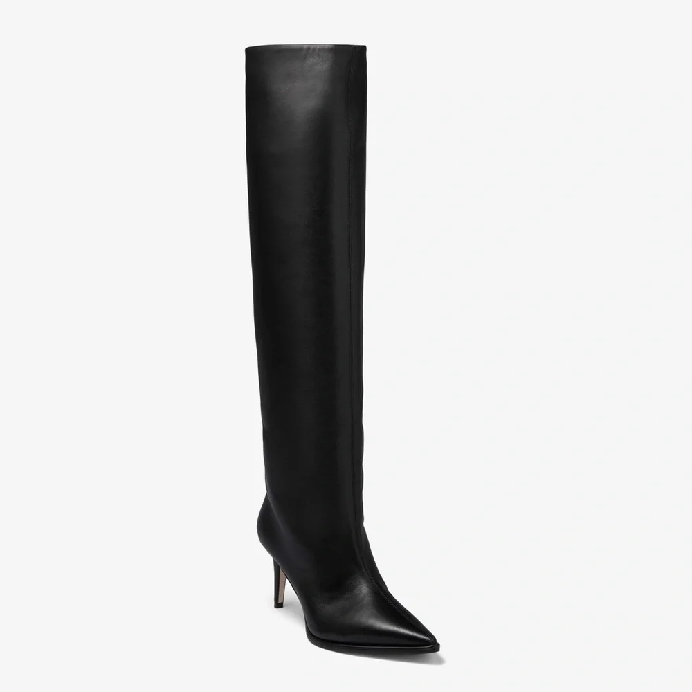 TAMARA MELLON Trinity 75 Cloud Cushion Pillow Top Knee High Boots in Black